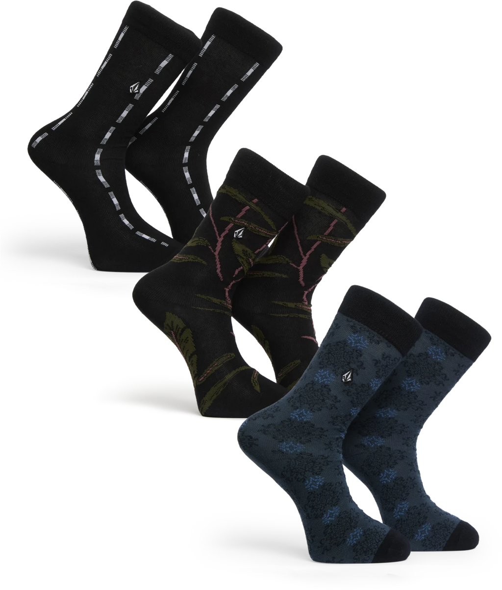 Volcom MINI MARK DRESS SOCK 3PK calcetines hombre | Multi
