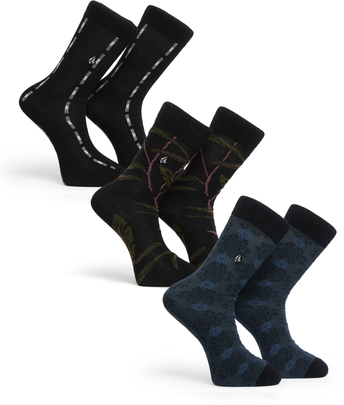 Volcom MINI MARK DRESS SOCK 3PK calcetines hombre | Multi