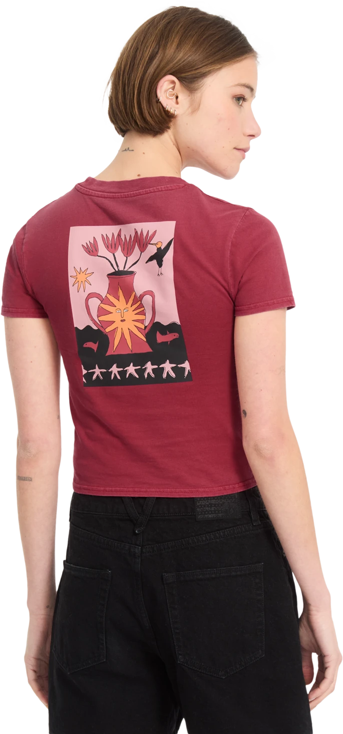 Volcom MOOVE ON camiseta manga corta mujer detail 1 | Deep Red