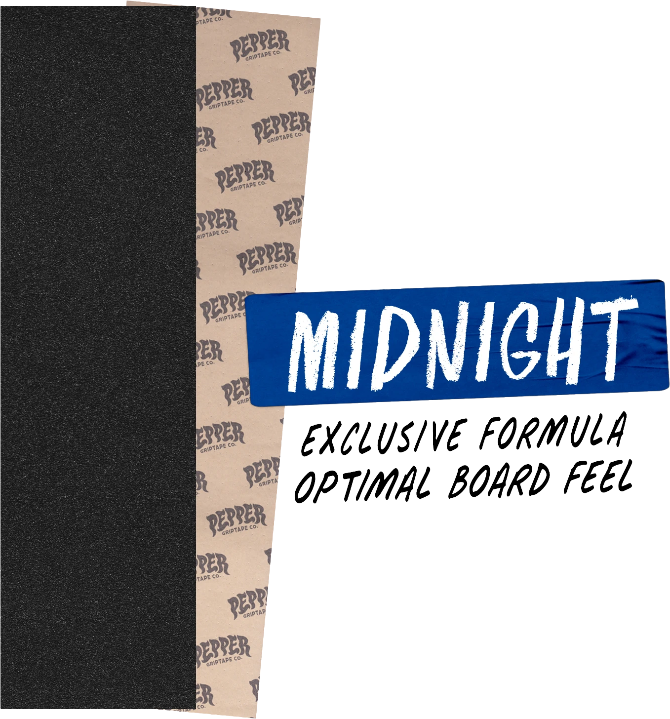 Ace Pepper Midnight Black Grip lijas de skateboard | Black