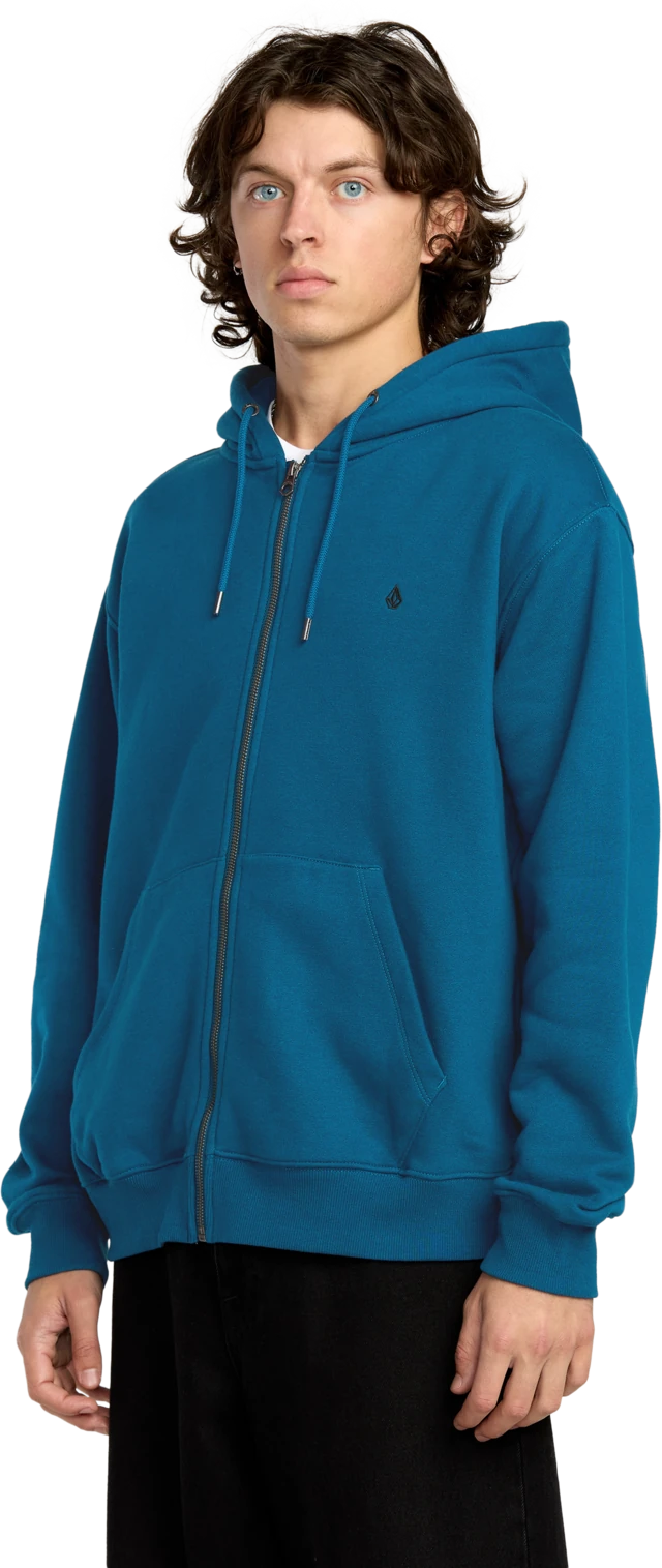 Volcom Single Stone sudadera con capucha hombre detail 2 | Cosmic Blue