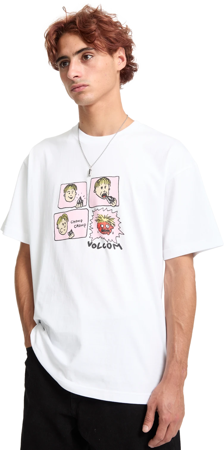 Volcom Chomp Chomp camiseta manga corta hombre detail 3 | White