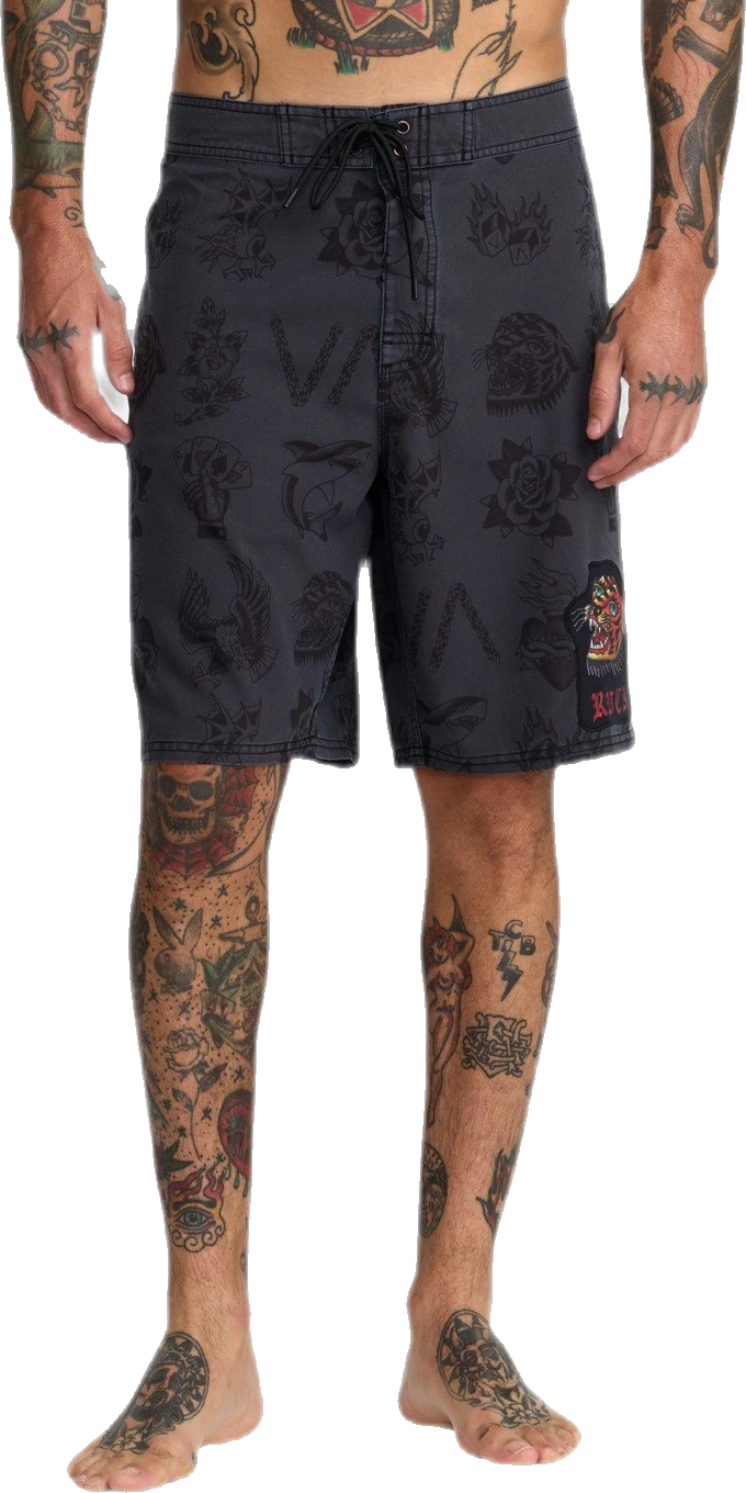 Rvca RVCA Kaleb Boardshort Negro Hombre trajes de baño hombre detail 5 | Negro