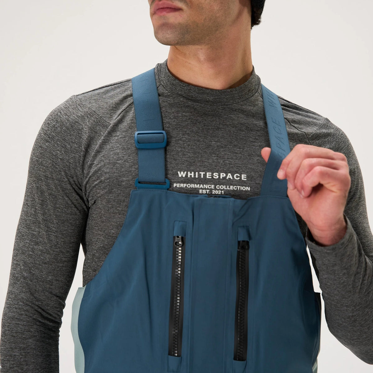 Whitespace 2L CARGO INSULATED BIB PANT pantalón hombre detail 4 | Slate / Orion / Ocean Blue
