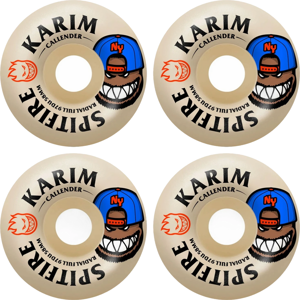 Spitfire Spitfire Formula Four Karim Callender Burn Squad Radial Full 58mm ruedas del monopatín detail 2 | White