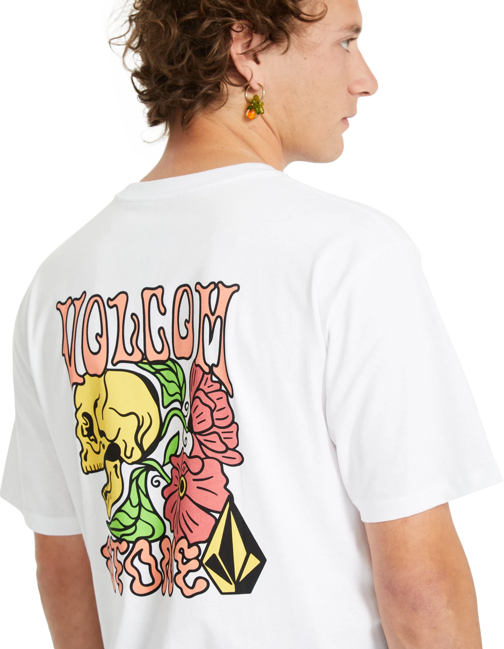 Volcom TOOFLOW BSC SST camiseta manga corta hombre detail 6 | White