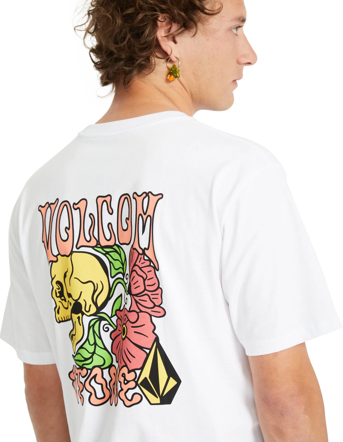 Volcom TOOFLOW BSC SST camiseta manga corta hombre detail 6 | White