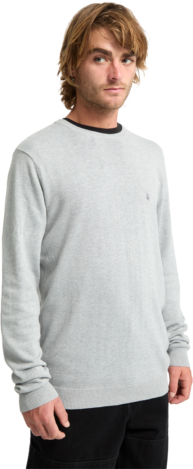 Volcom Uperstand jersey hombre detail 4 | Light Grey Heather