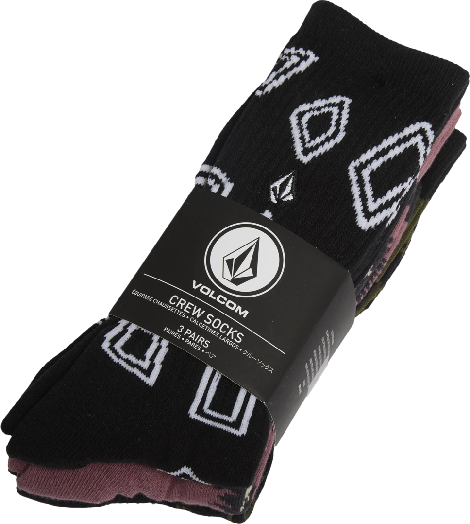 Volcom PRINT MIXER SOCK 3PK calcetines hombre detail 1 | Multi