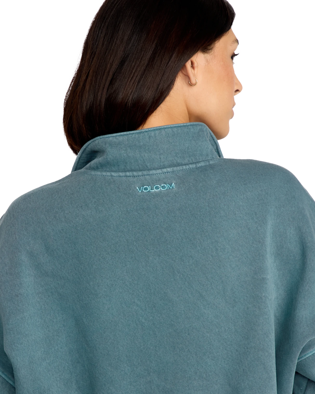 Volcom Stone Soft Quarter sudadera con cremallera mujer detail 4 | Emerald Green