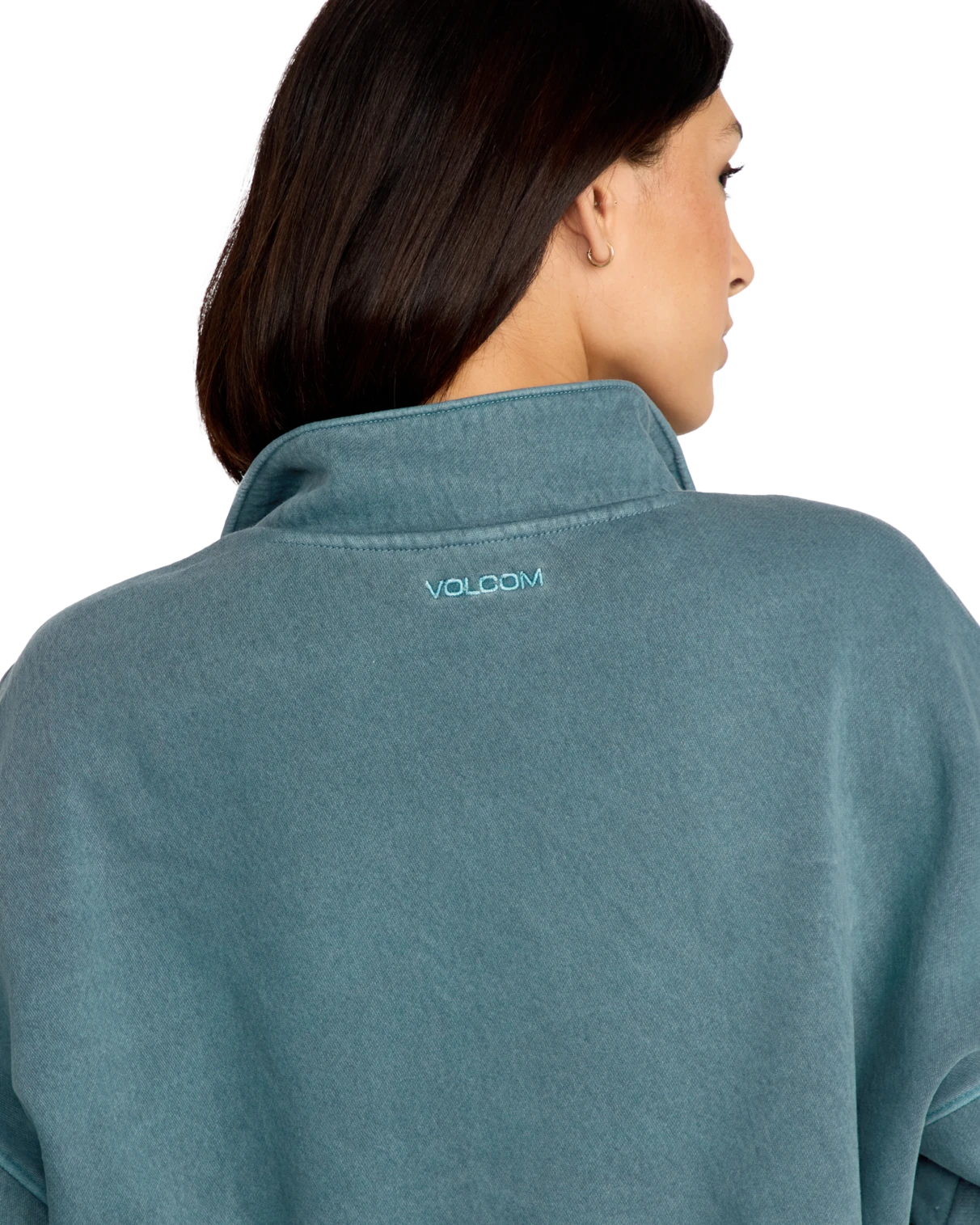 Volcom Stone Soft Quarter sudadera con cremallera mujer detail 4 | Emerald Green