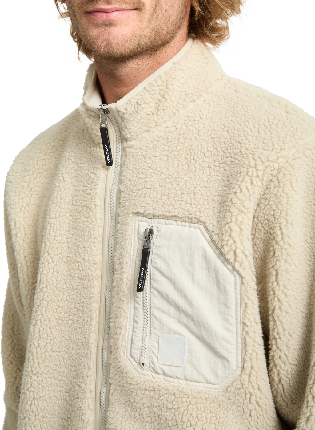 Volcom Muzzer Fuzzar sudadera con cremallera hombre detail 2 | Stone