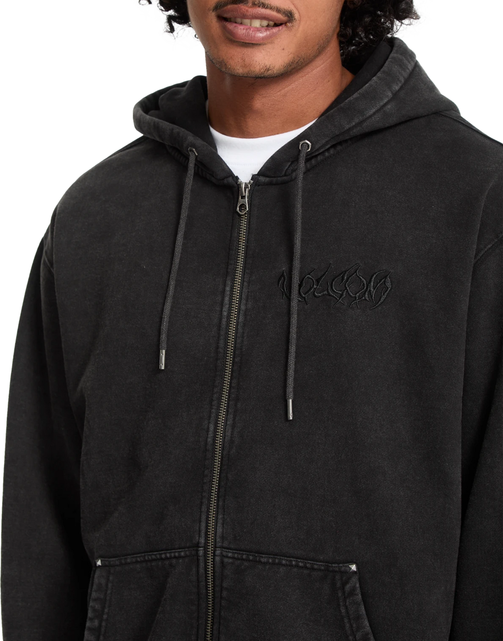 Volcom Studder sudadera con capucha hombre detail 2 | Black