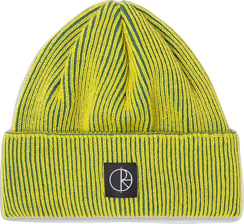 Polar Skate Co. Polar Skate Co. Lines Merino Beanie gorro hombre | Chartreuse/Army Green