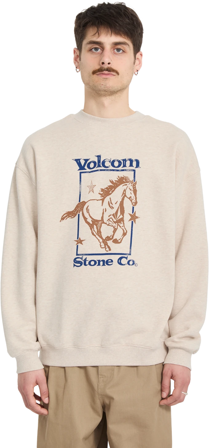 Volcom RECTO VERSO CREW sudadera hombre | Dust Heather