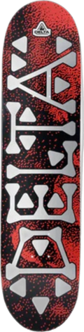 Delta Scripts Triangle Red / D-LIGHT TECHNOLOGY Skateboard Deck 8.125" x 32"