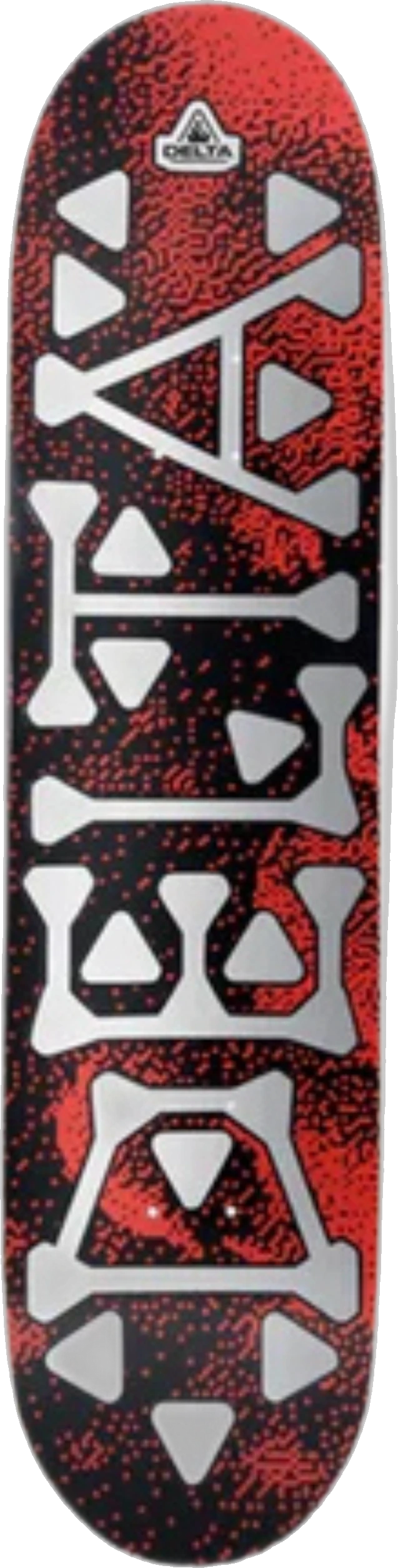 Delta Scripts Triangle Red / D-LIGHT TECHNOLOGY Skateboard Deck 8.125" x 32"