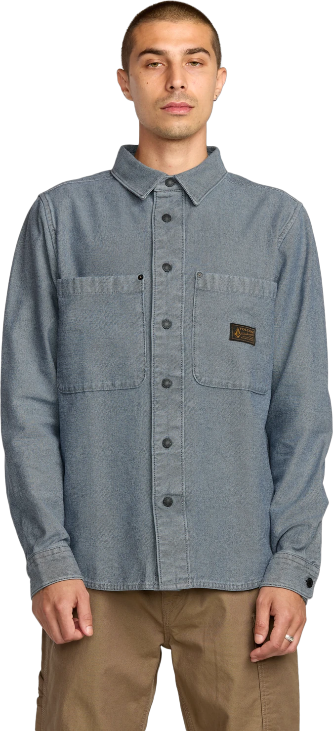 Volcom Levelstone Shirt camisa manga larga hombre | Blue Wash