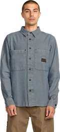 Volcom Levelstone Shirt camisa manga larga hombre | Blue Wash