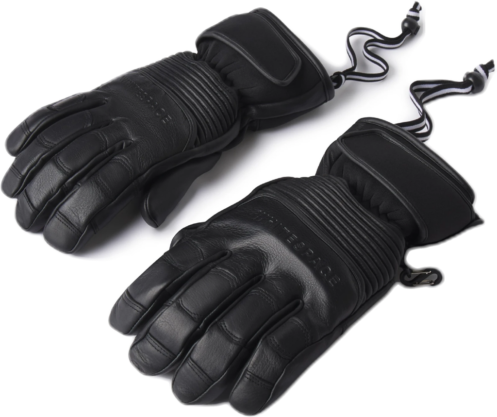Whitespace LEATHER RIDING GLOVES guantes nieve detail 1 | Black Onyx