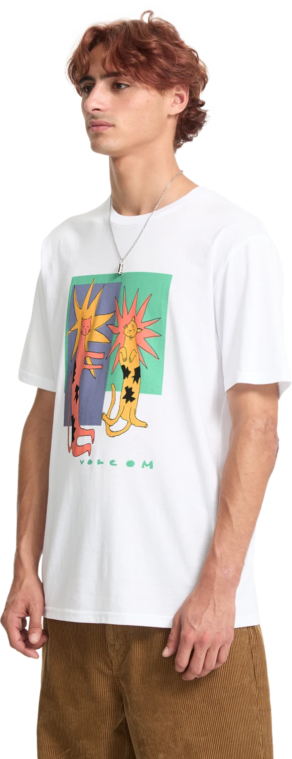 Volcom Longo Cats camiseta manga corta hombre detail 6 | White