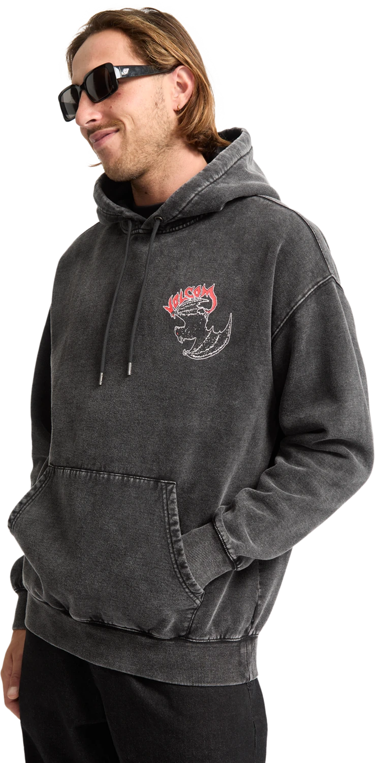 Volcom Nightwasher sudadera con capucha hombre detail 4 | Light Acid Black