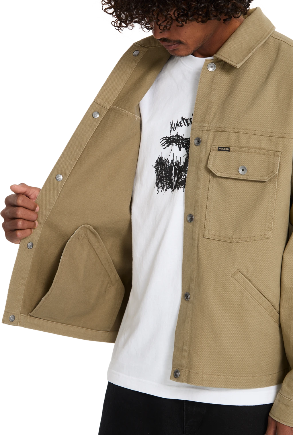 Volcom LOSTCONTROL JACKET chaquetas y abrigos hombre detail 4 | Dark Khaki