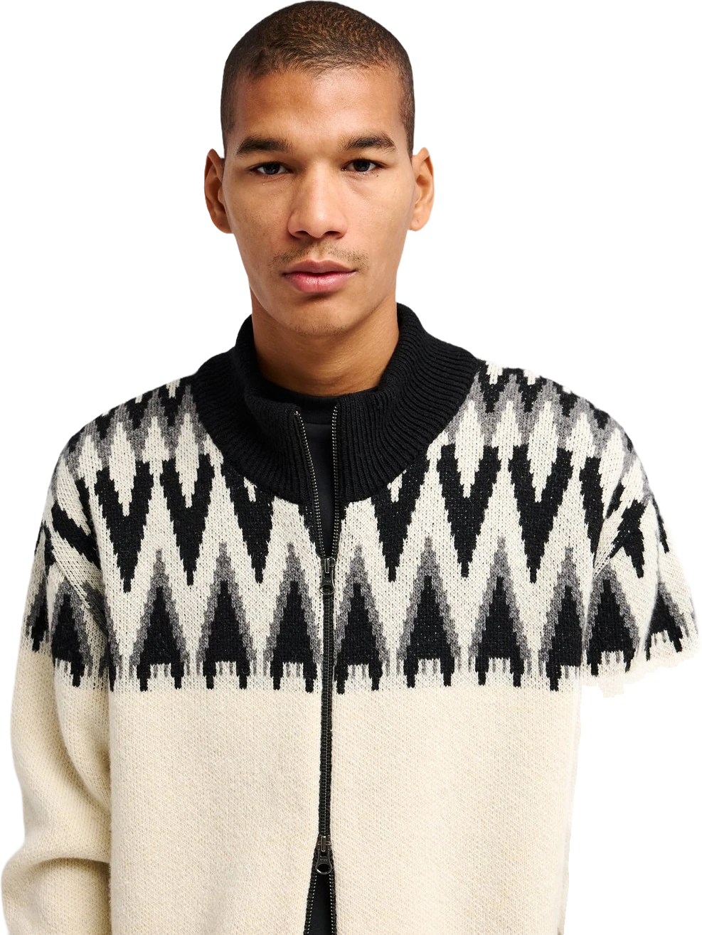 Rvca Derwent Jersey con cremallera jersey hombre detail 6 | Blanco