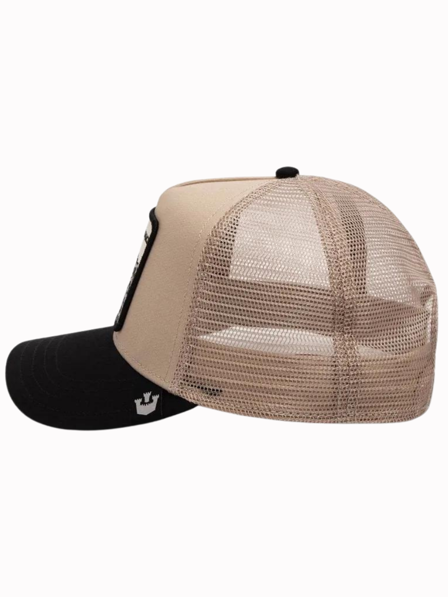 Goorin Bros The Snow Leopard (Menace) Trucker Cap – Beige/Schwarz | meistverkaufte Produkte | Meistverkaufte Produkte | Neue Produkte | Neueste Produkte | surfdevils.com