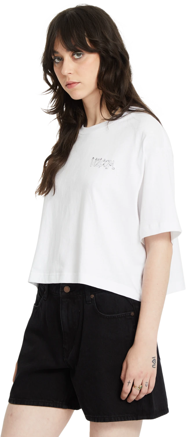 Volcom Drumstone T-shirt camiseta manga corta mujer detail 6 | White