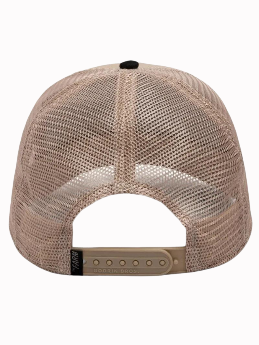 Goorin Bros The Snow Leopard (Menace) Trucker Cap - Beige/Black