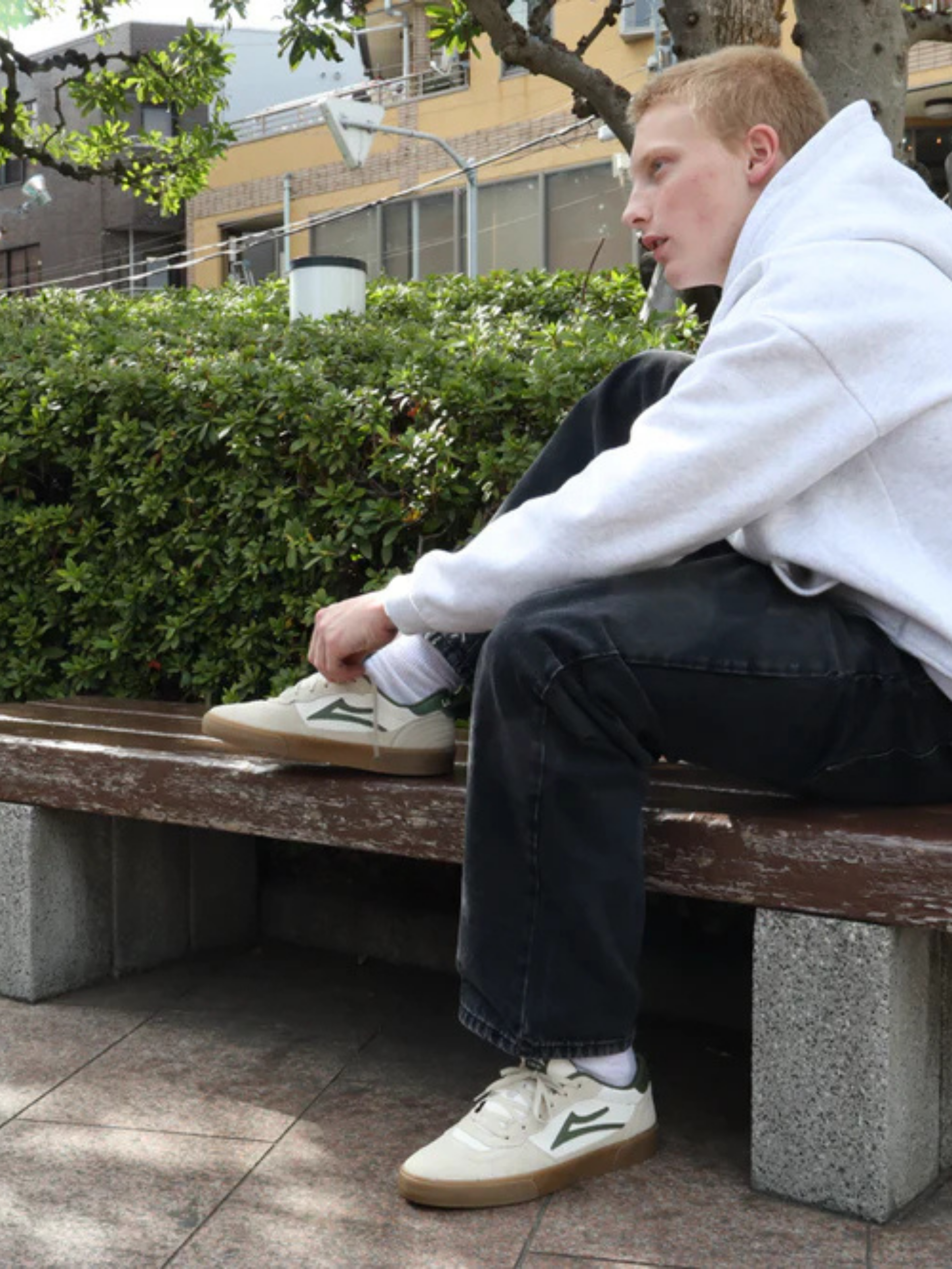 Lakai Cambridge Skateschuhe - Cremefarbenes Wildleder
