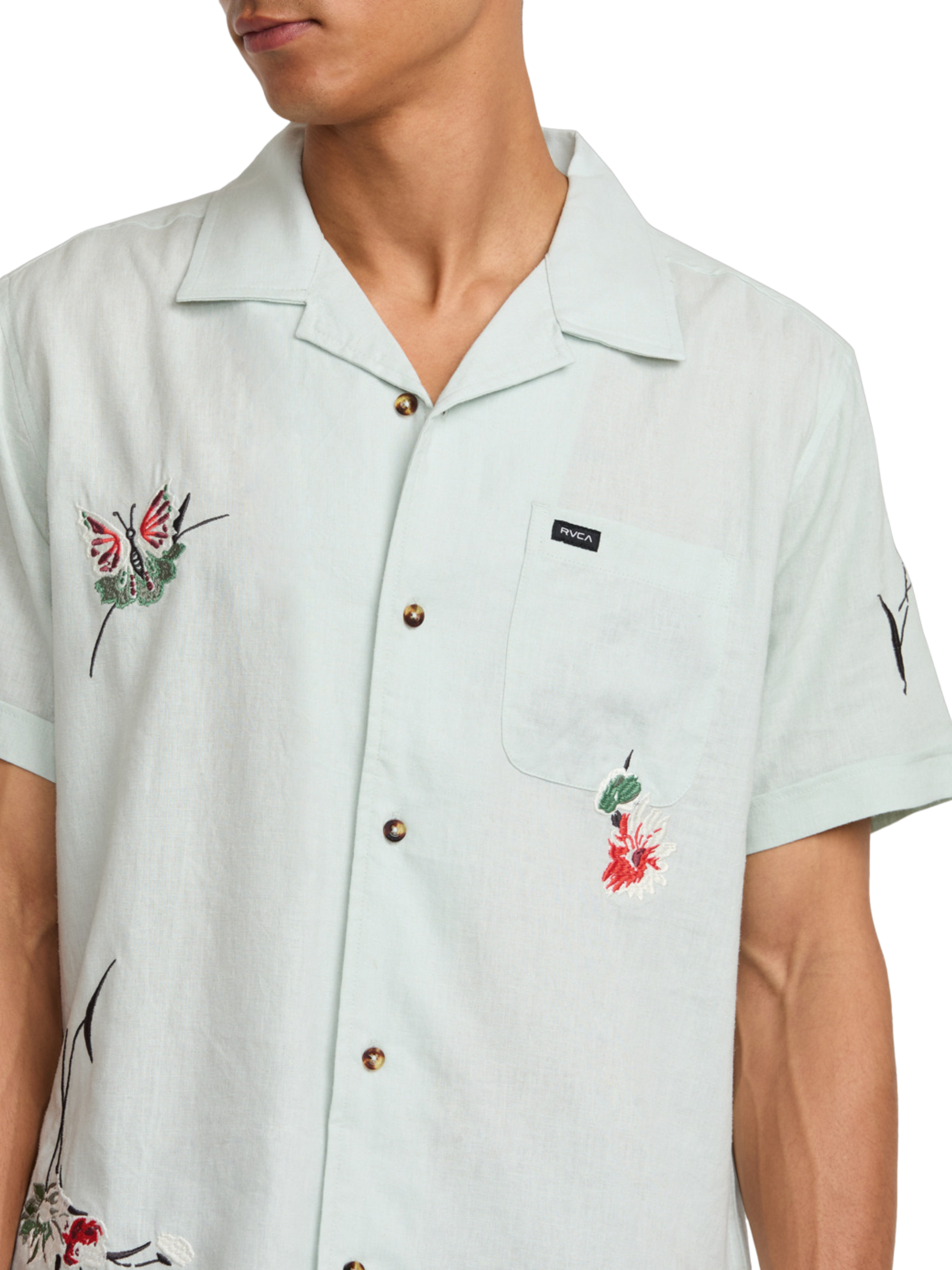 RVCA Nectar Hemd Gr ner Tee