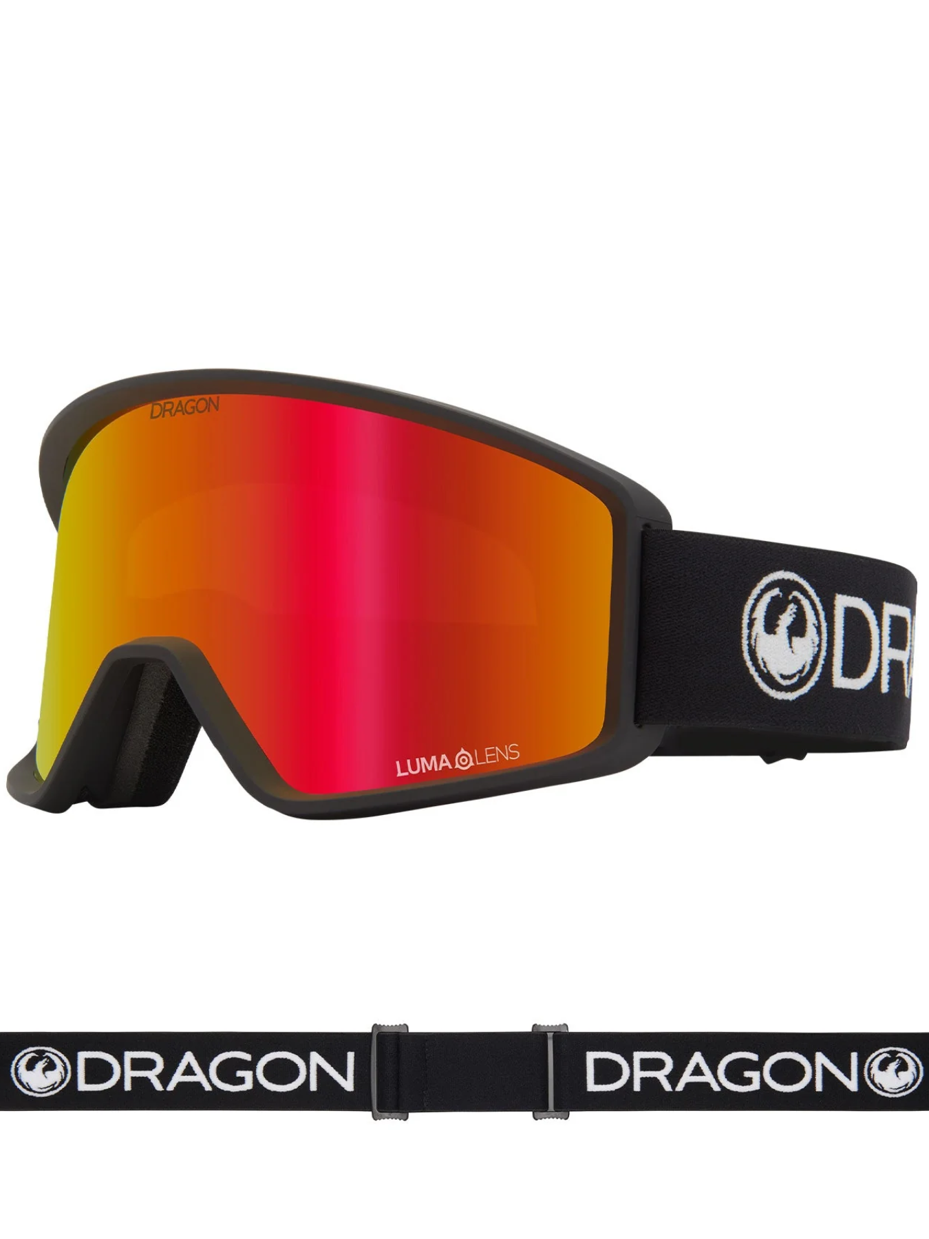 Masque de ski Dragon DXT OTG - Verres ionisés rouges Lumalens noirs