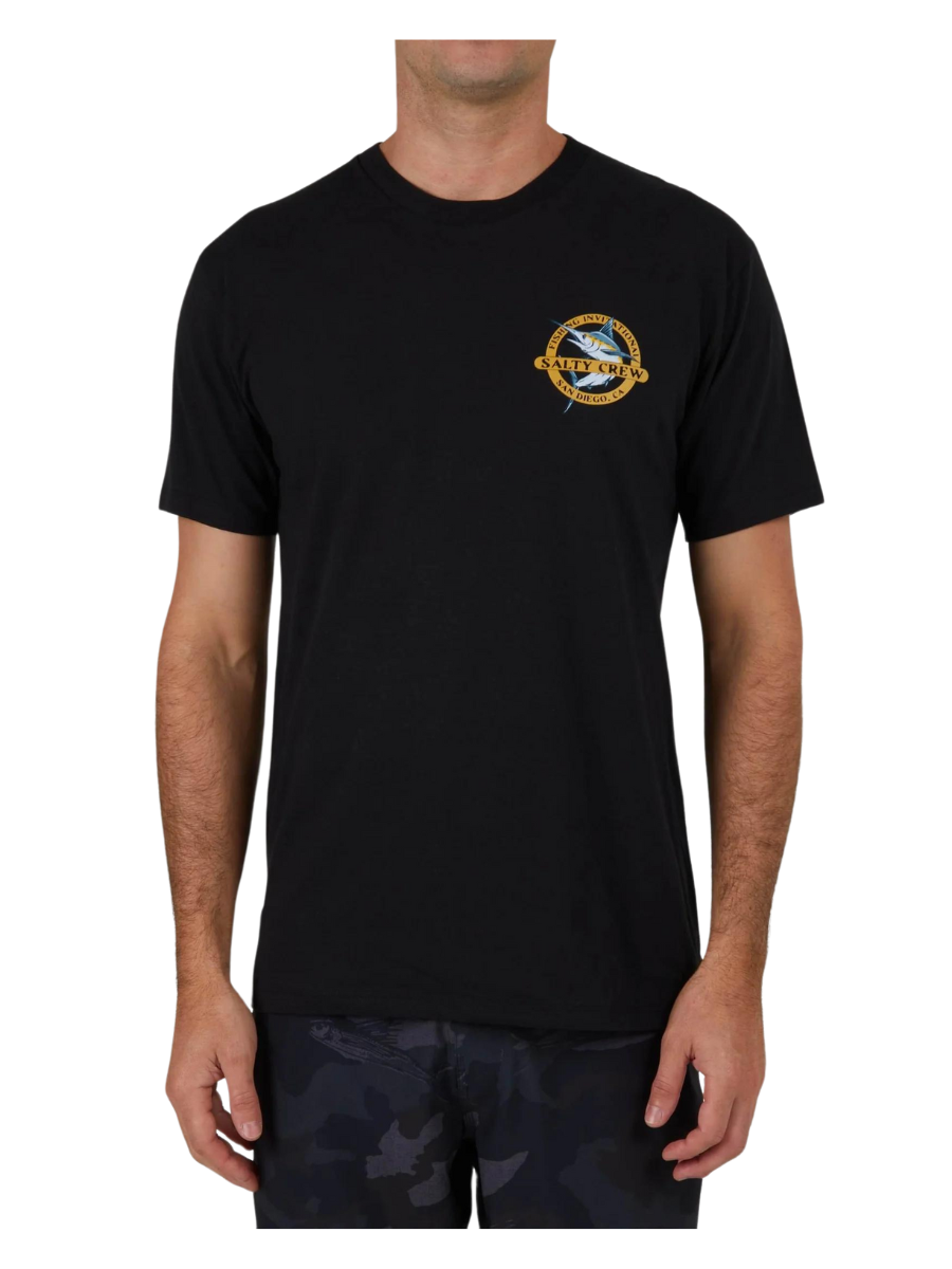 Salty Crew Interclub Premium Short Sleeve T-Shirt - Black | Collection_Zalando | Men's short sleeve t-shirts | Men's T-shirts | surfdevils.com