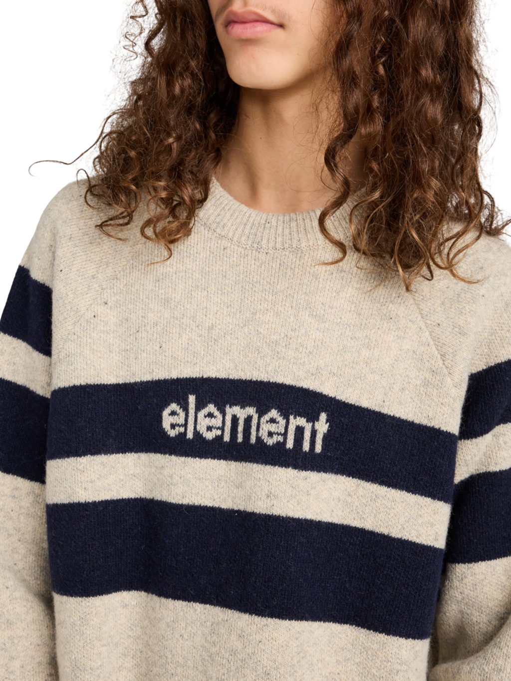 Element 2000S Rib CR Pullover mit Rundhals | Oat Milk