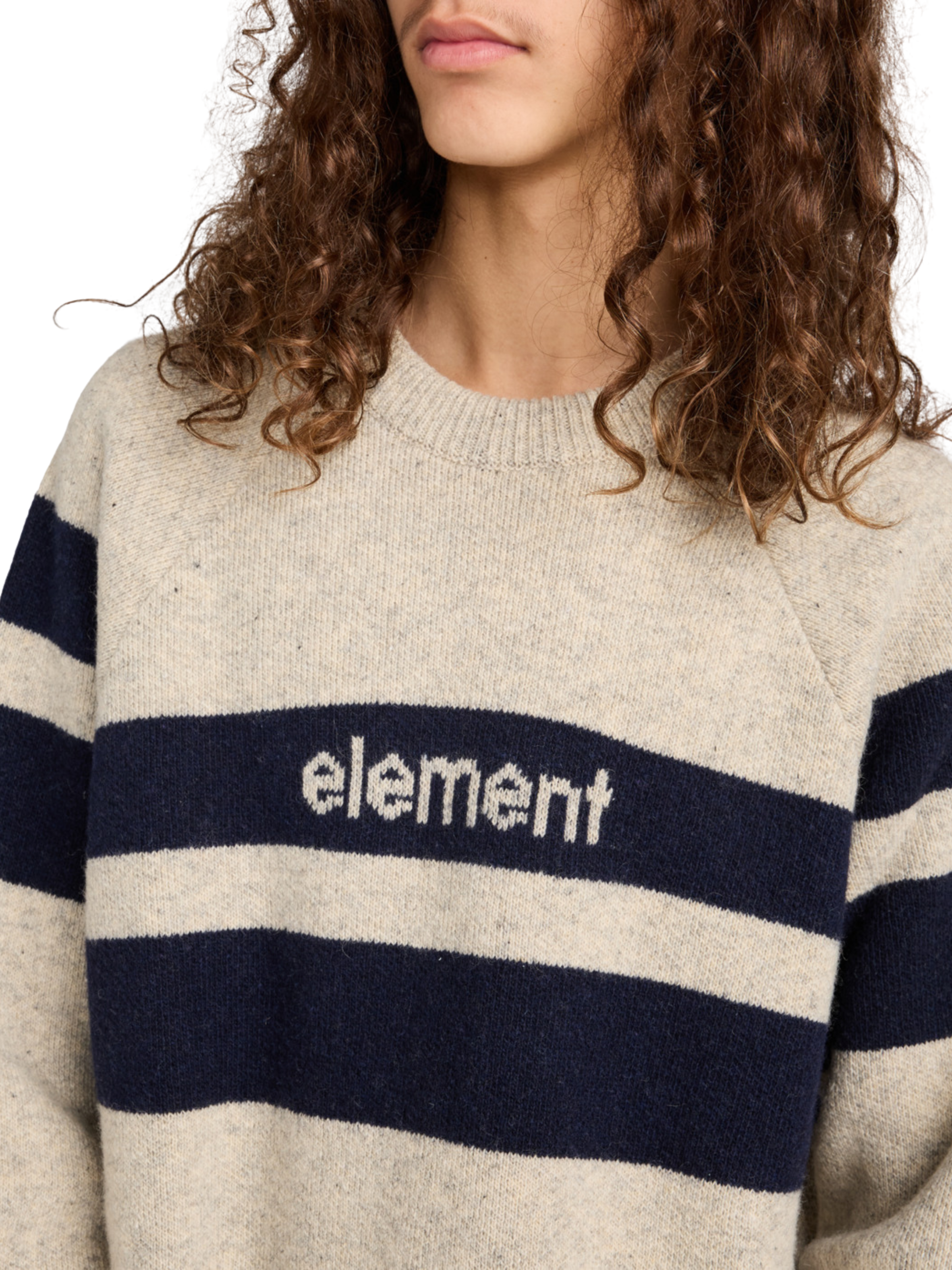 Element 2000S Rib CR Pullover mit Rundhals | Oat Milk