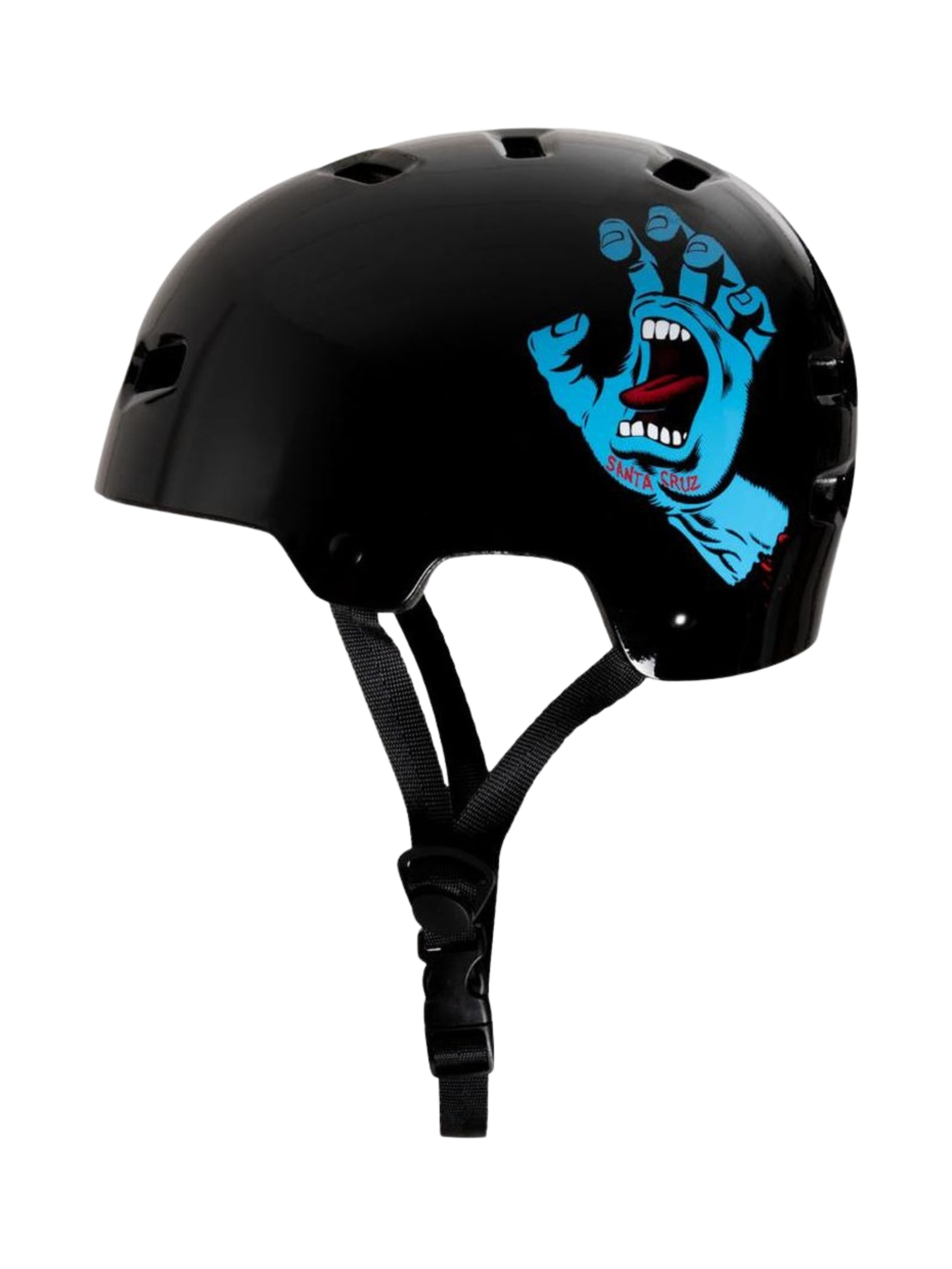 Skateboard Helmet Bullet X Santa Cruz Screaming Hand | Gloss Black
