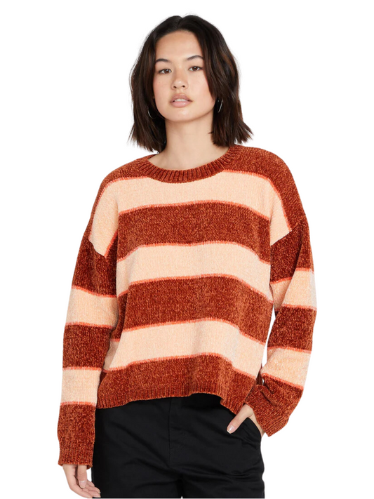 Produtos mais vendidos | Camisa feminina Volcom Bubble Tea Sweater - Nutmeg