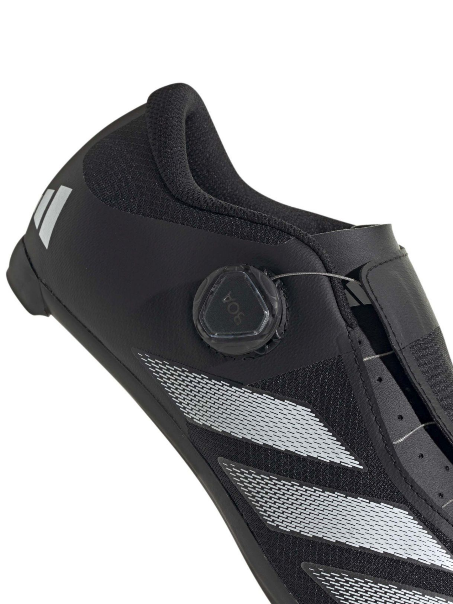 Adidas Tempo 3 Stripes BOA Road Cycling Shoes | Núcleo Preto / Nuvem Branca / Nuvem Branca