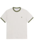 Camiseta Polar Skate Co. Ringer Tee | Pale Taupe / Army Green