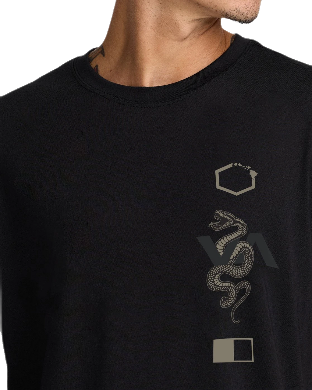 Rvca RVCA Baroon Venom Camiseta Negro Hombre camiseta manga corta hombre detail 2 | Negro
