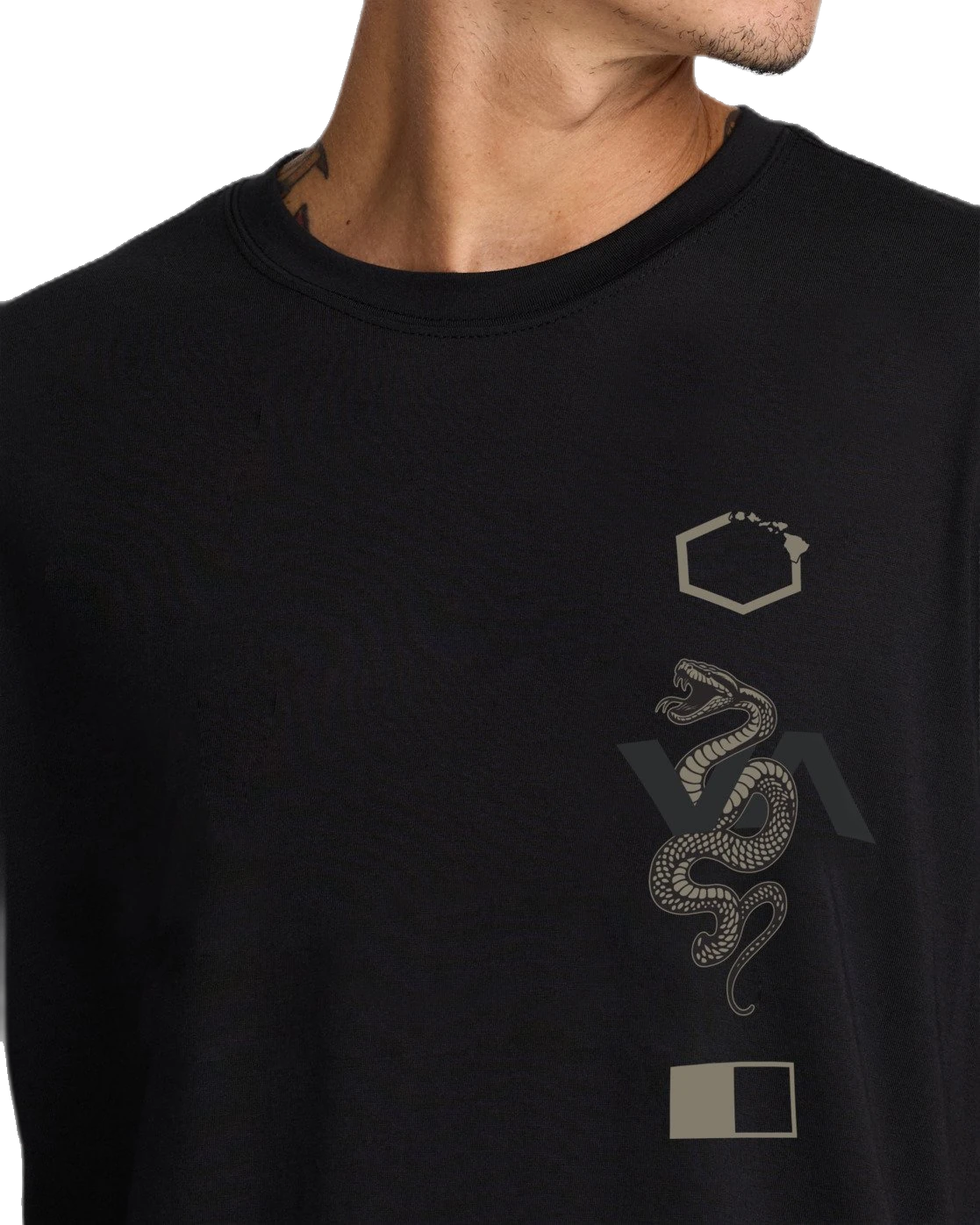 Rvca RVCA Baroon Venom Camiseta Negro Hombre camiseta manga corta hombre detail 2 | Negro
