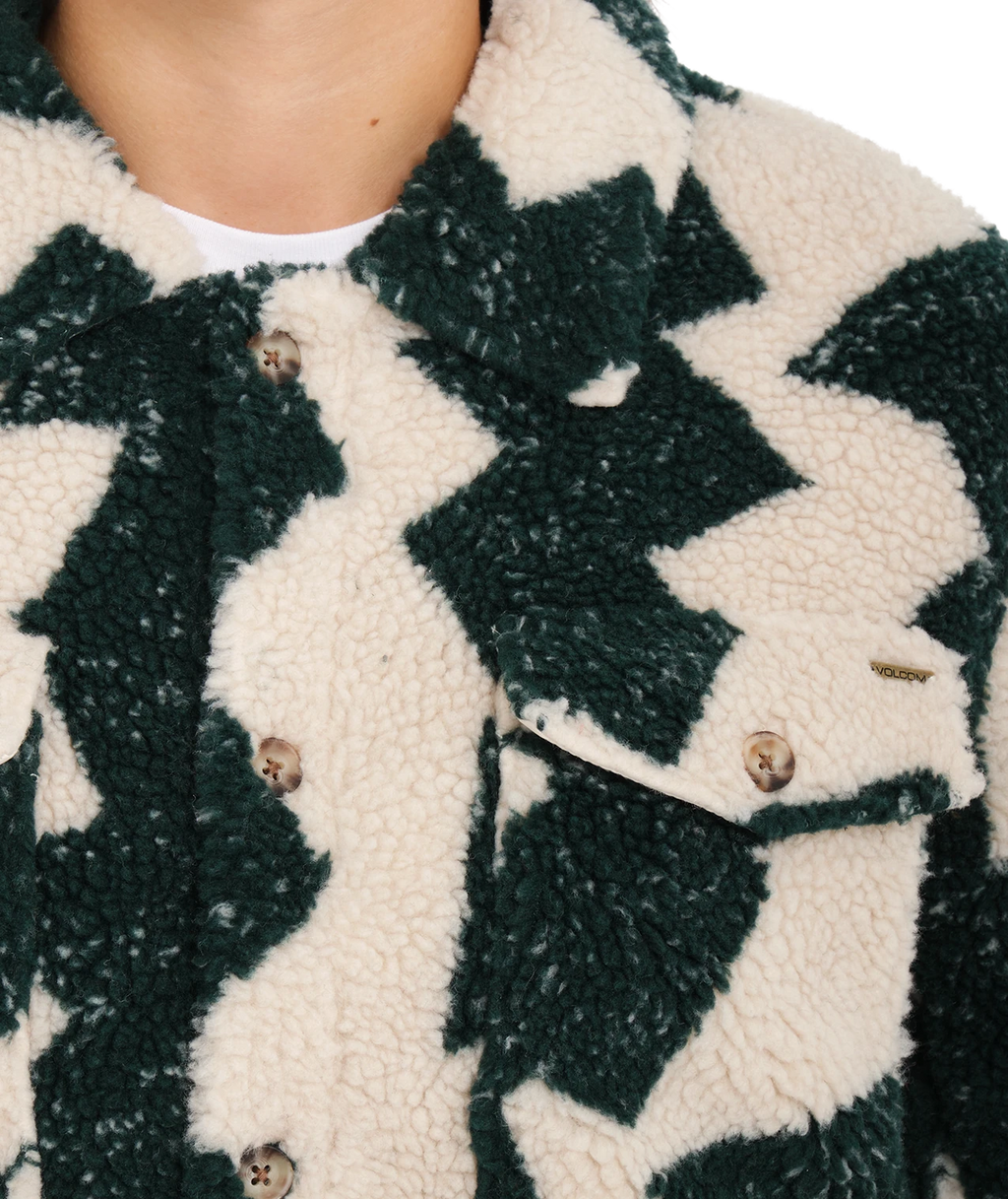 Volcom SILENT SHERPA JACKET chaquetas y abrigos mujer detail 4 | Ponderosa Pine