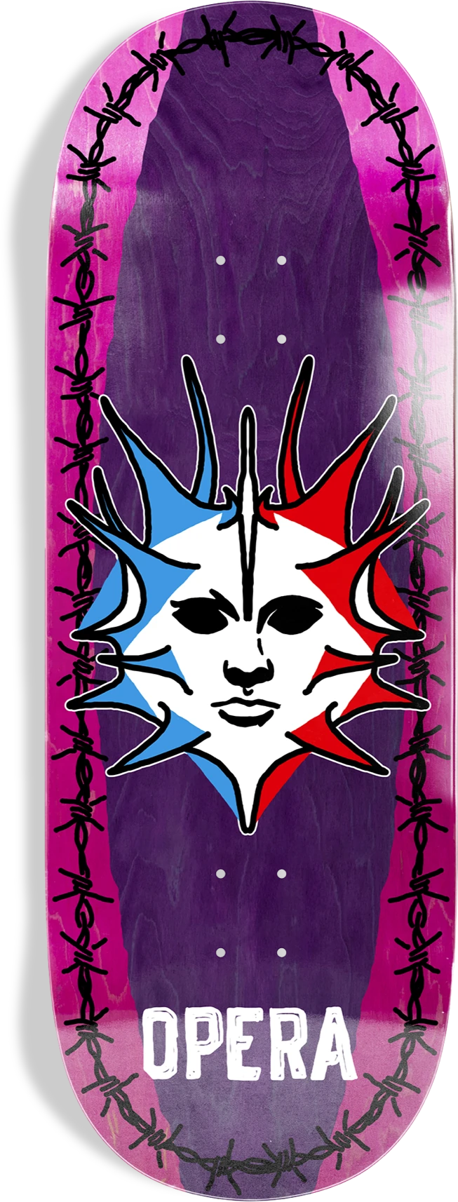 Opera Opera Fatties Torn Spike EX7 Tabla de Skate 11.0" tablas de monopatín | Purple/Pink