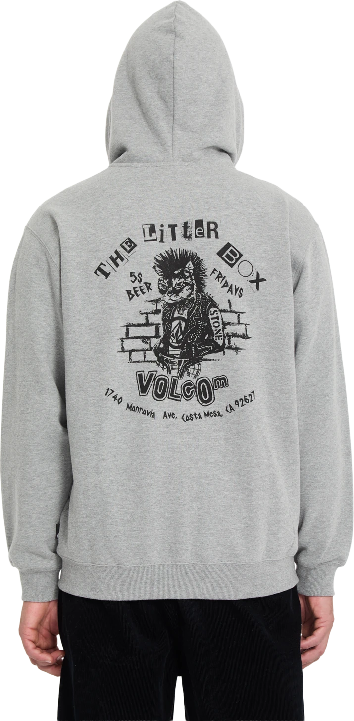 Volcom CATASTROPHY ZIP sudadera con capucha hombre detail 4 | Heather Grey