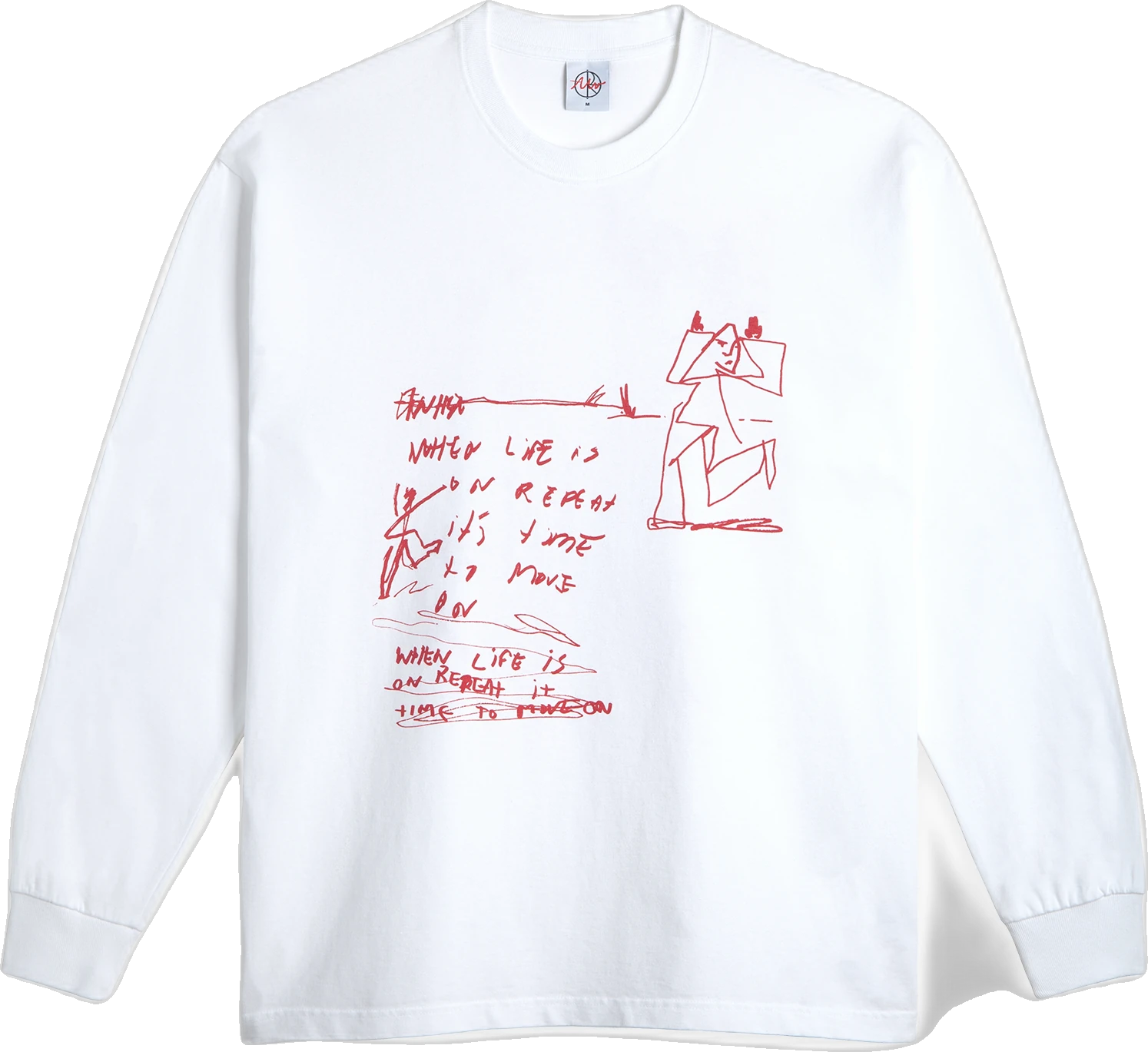 Polar Skate Co. Polar Skate Co. LS Tee | On Repeat - White camiseta manga larga hombre | White