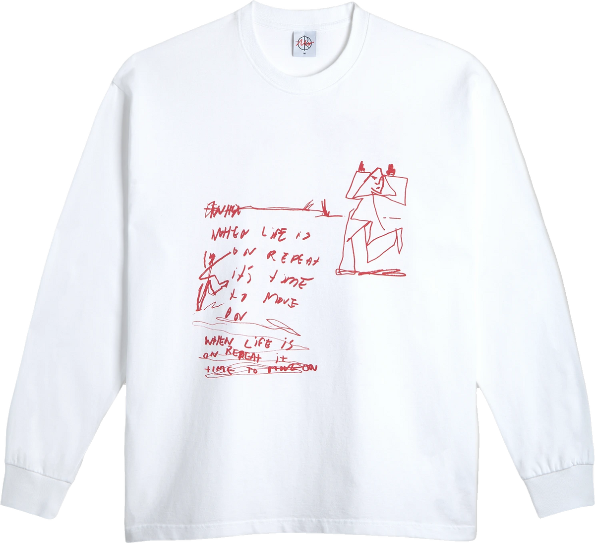 Polar Skate Co. Polar Skate Co. LS Tee | On Repeat - White camiseta manga larga hombre | White