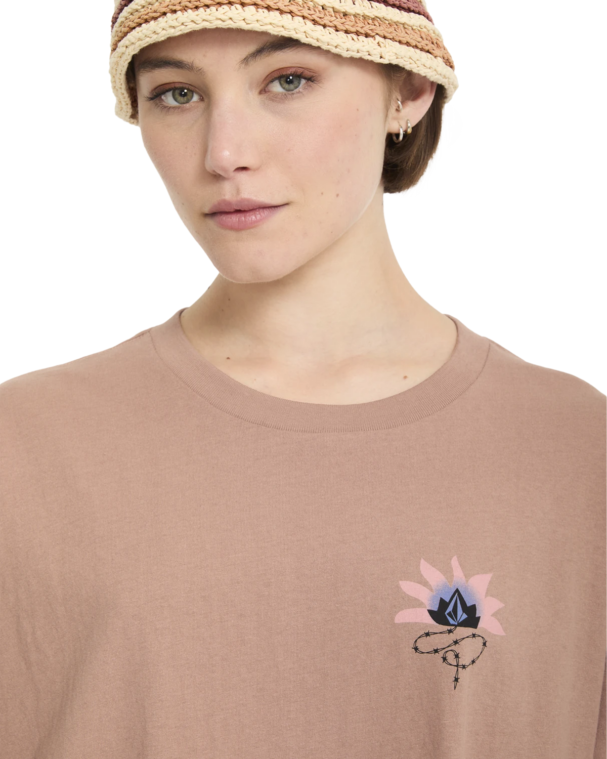 Volcom BLISS TEE camiseta manga corta mujer detail 6 | Pale Khaki