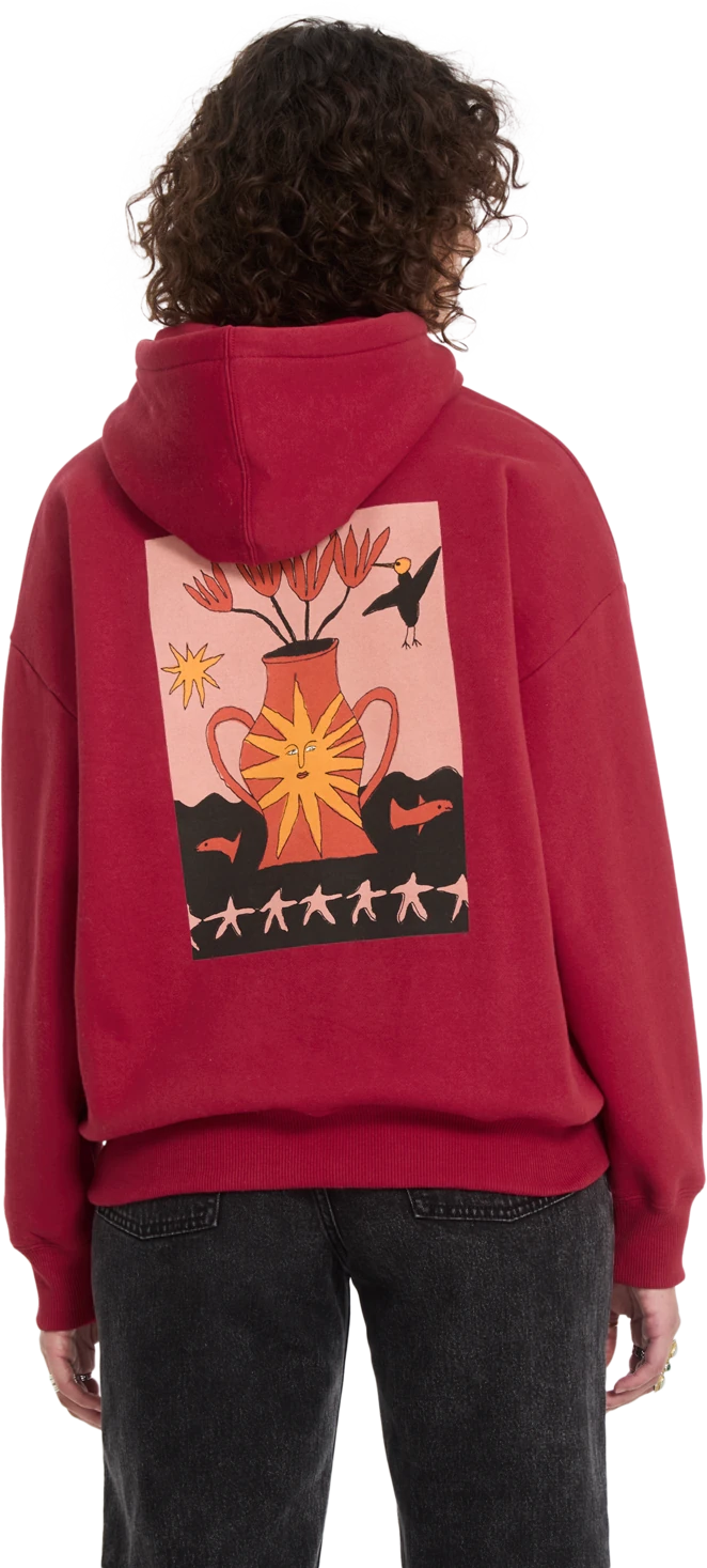 Volcom MOOVE ON PO sudadera con capucha mujer detail 1 | Deep Red